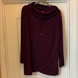 Women's Burgundy Cowl Neck Sweater
